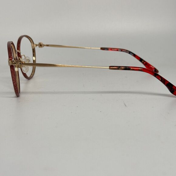 BCBGMAXAZRIA Eyeglasses Frames ADELINA Red Sparkly Round 49-18-135 H16735 - Picture 2 of 7